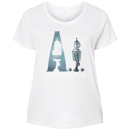 Ladies Curvy Jersey - 6RYAPB6U - White - 6