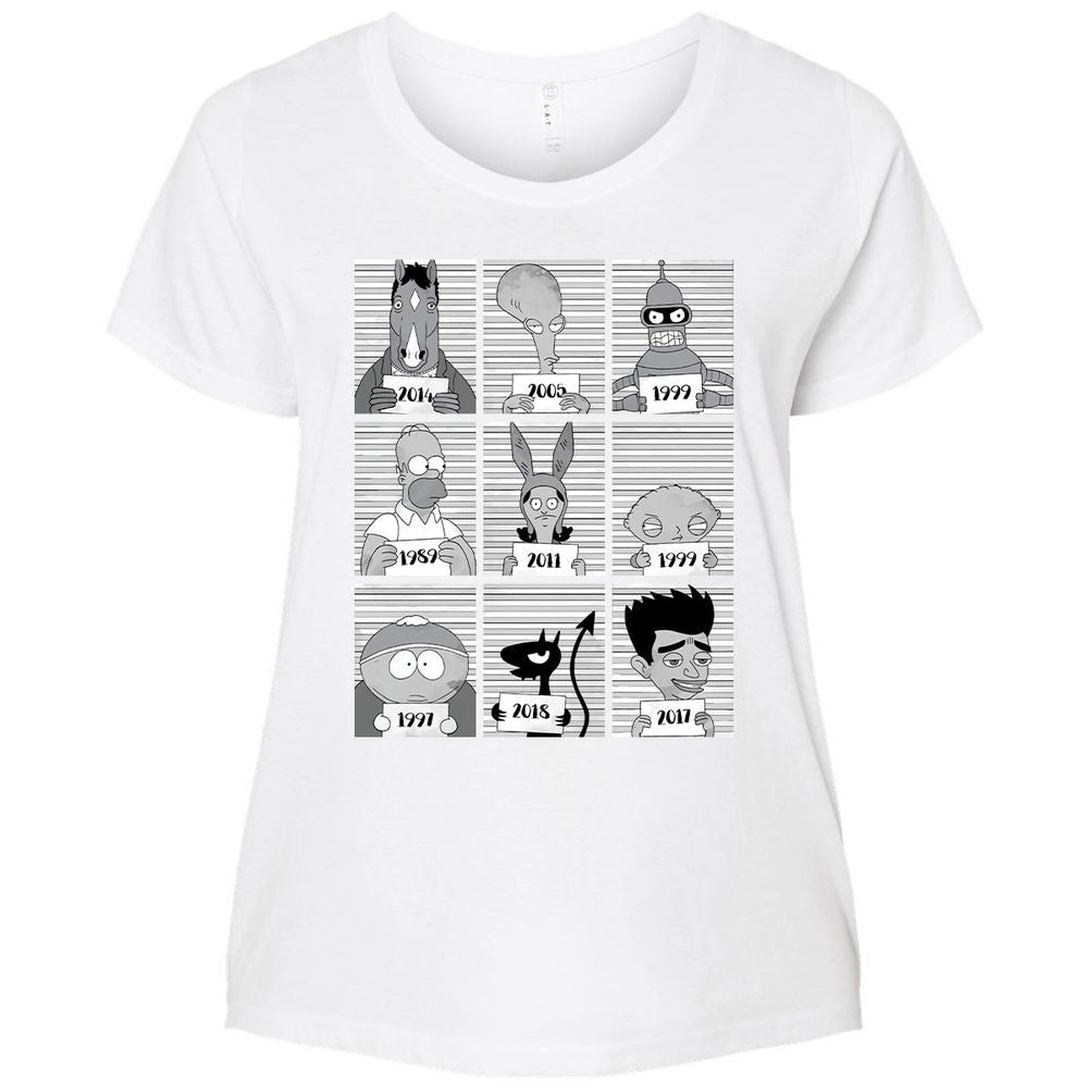 Ladies Curvy Jersey - 3JNDMLU2 - White - 6