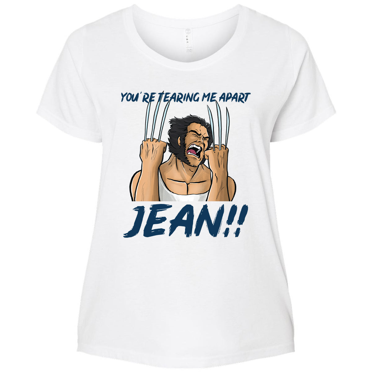 Ladies Curvy Jersey - YBV5D8DJ - White - 6