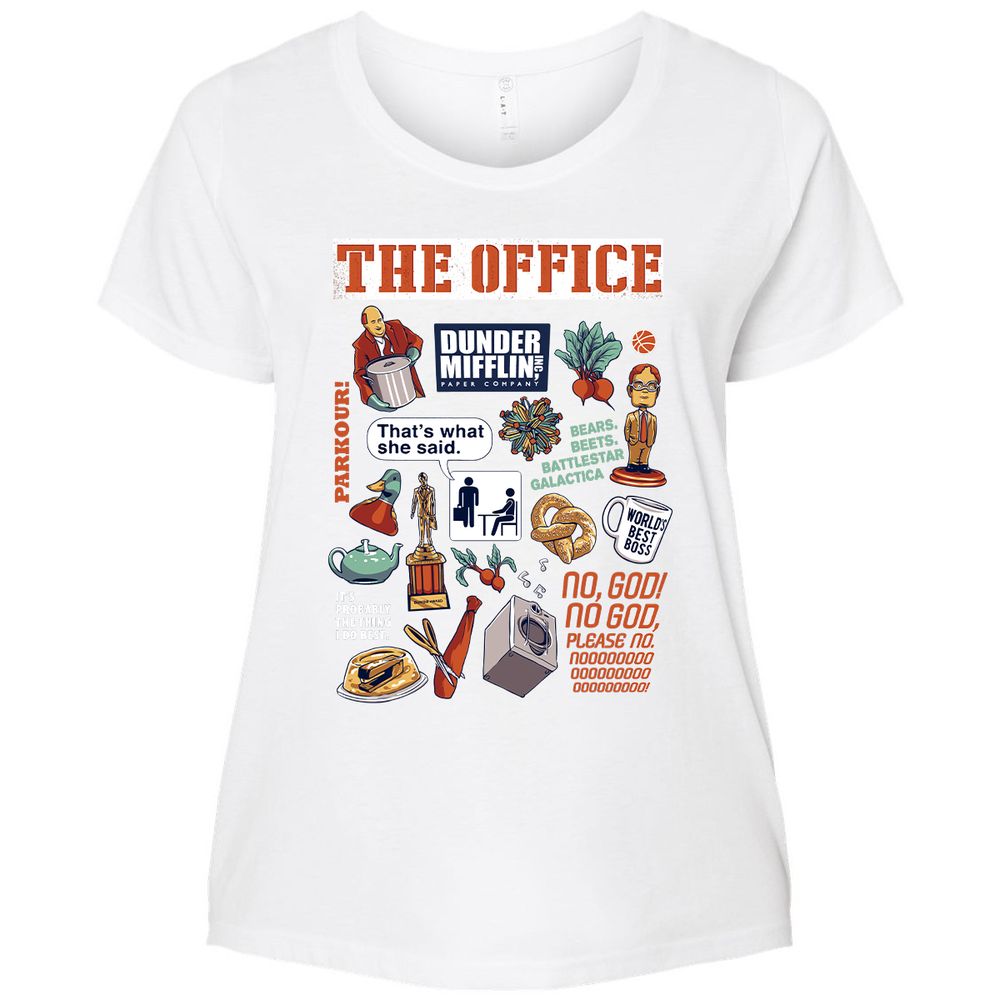 Ladies Curvy Jersey - 7E842QMT - White - 6