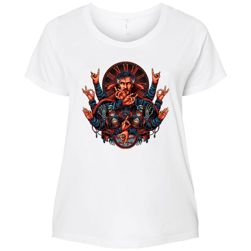 Ladies Curvy Jersey - ABQJ4VFD - White - 6