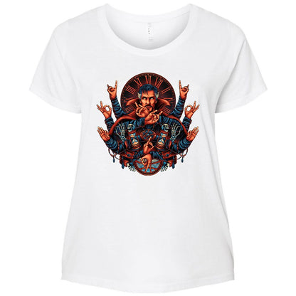 Ladies Curvy Jersey - ABQJ4VFD - White - 6