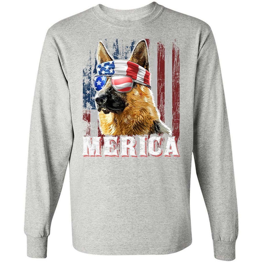 Long Sleeve T-Shirt - XJK7NJYM - Ash - 7