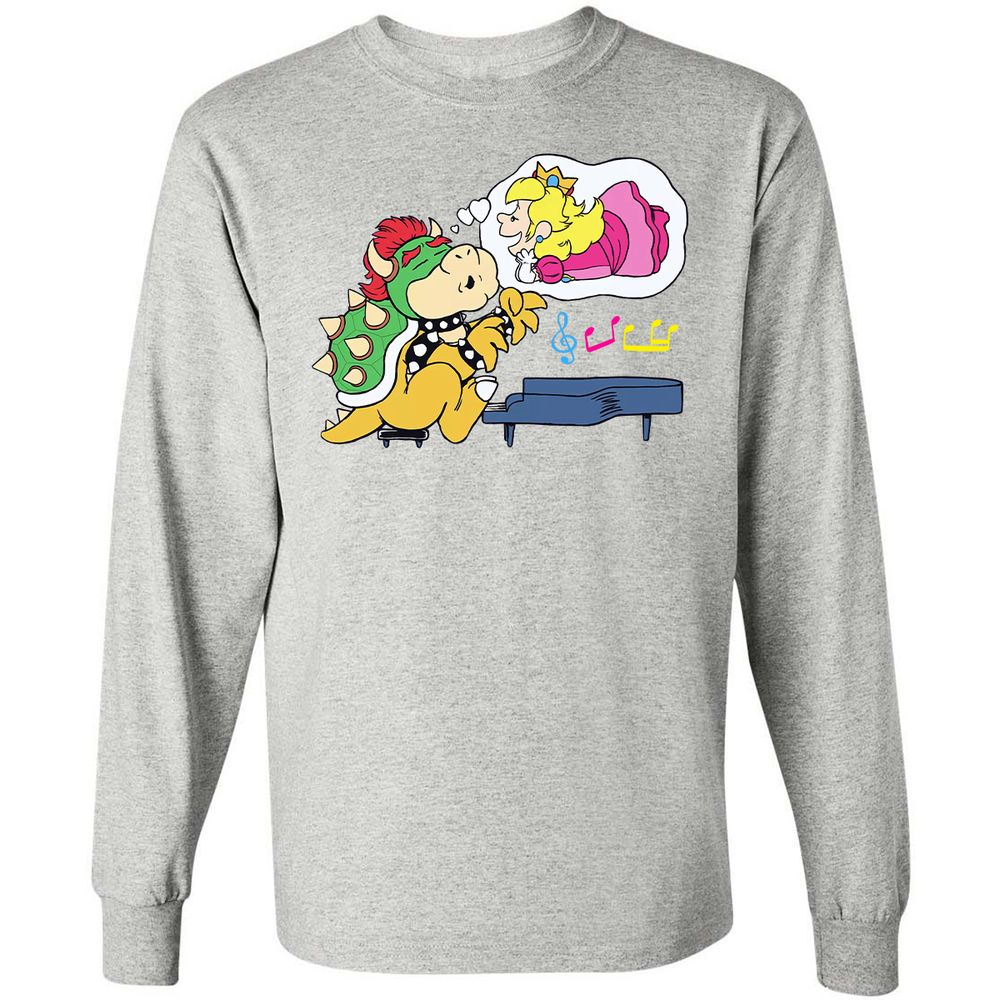 Long Sleeve T-Shirt - 69NUM8MK - Ash - 7