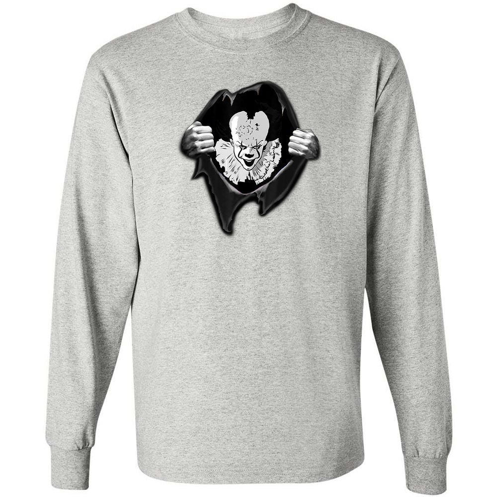 Long Sleeve T-Shirt - GQSXEAGN - Ash - 7