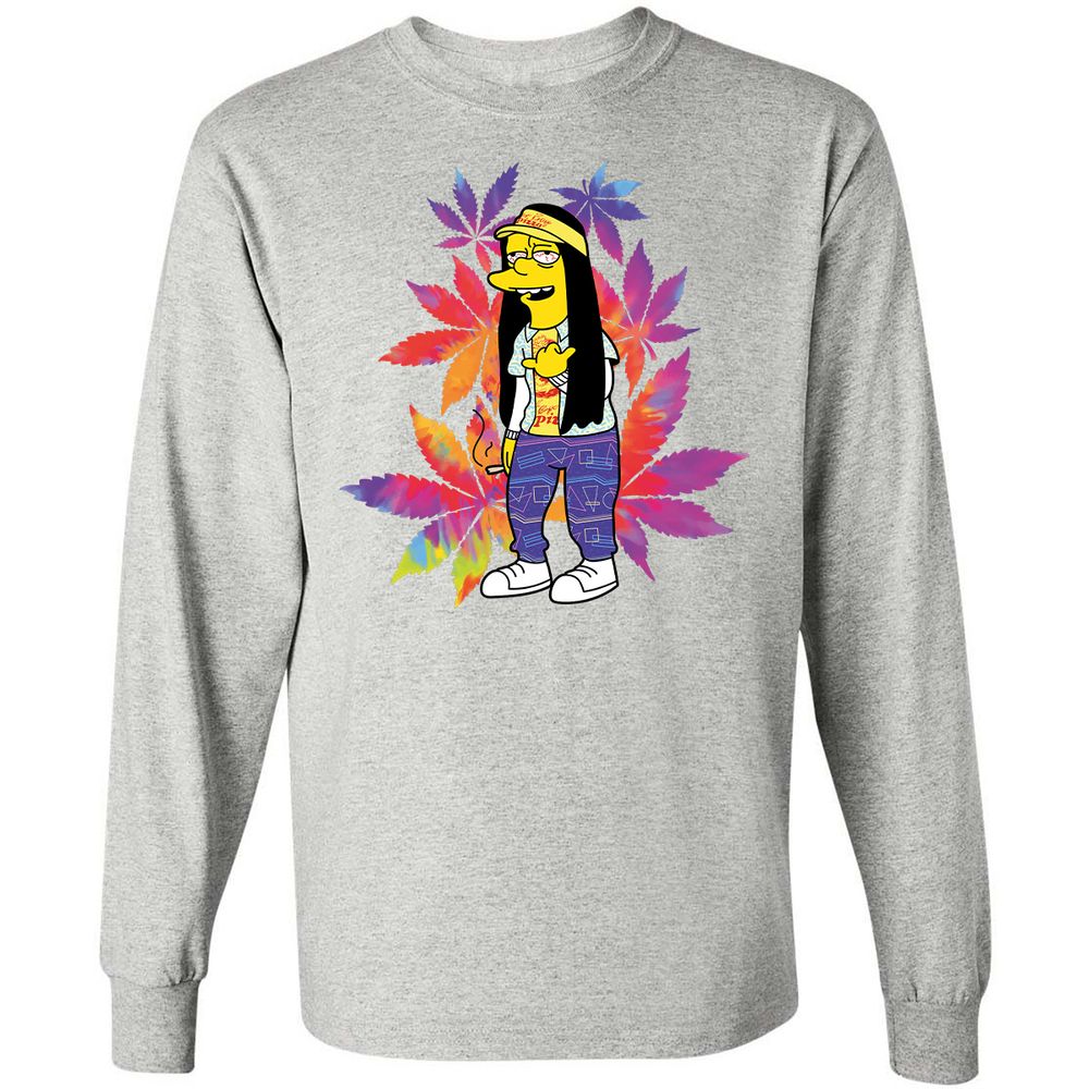 Long Sleeve T-Shirt - 5V6NKQSP - Ash - 7