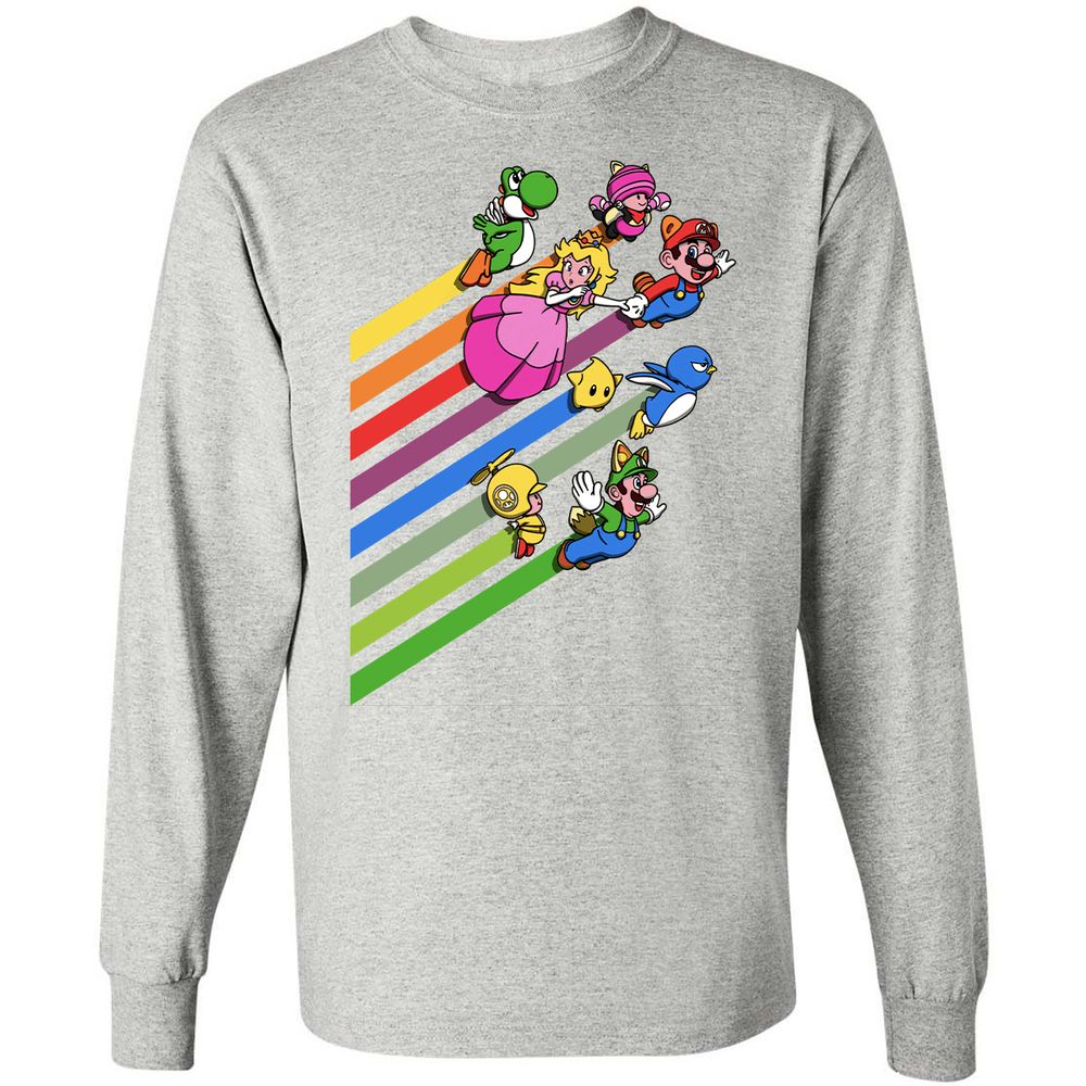 Long Sleeve T-Shirt - 6QTTUZJH - Ash - 7