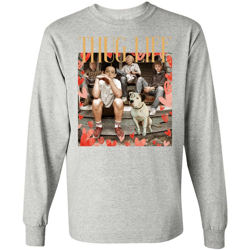 Long Sleeve T-Shirt - PQYYLDZ6 - Ash - 7