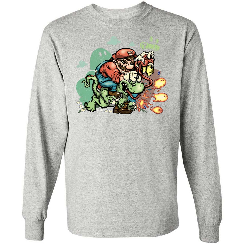 Long Sleeve T-Shirt - NMCTZXHH - Ash - 7