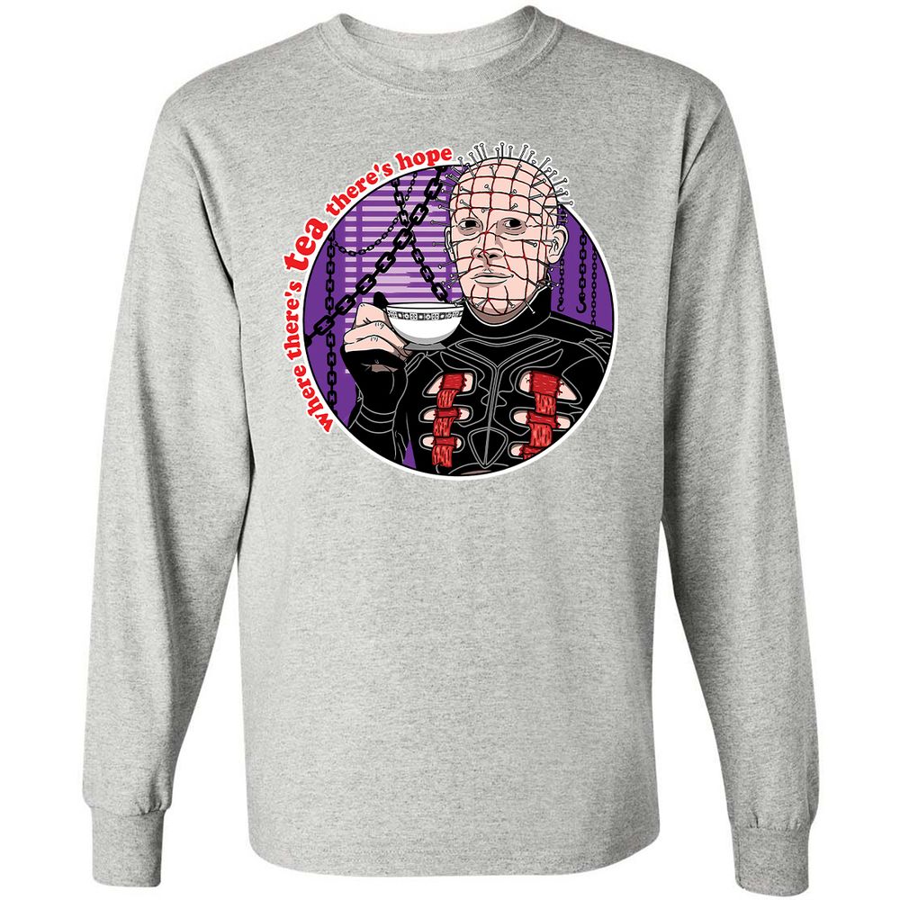 Long Sleeve T-Shirt - TZYPBHEH - Ash - 7