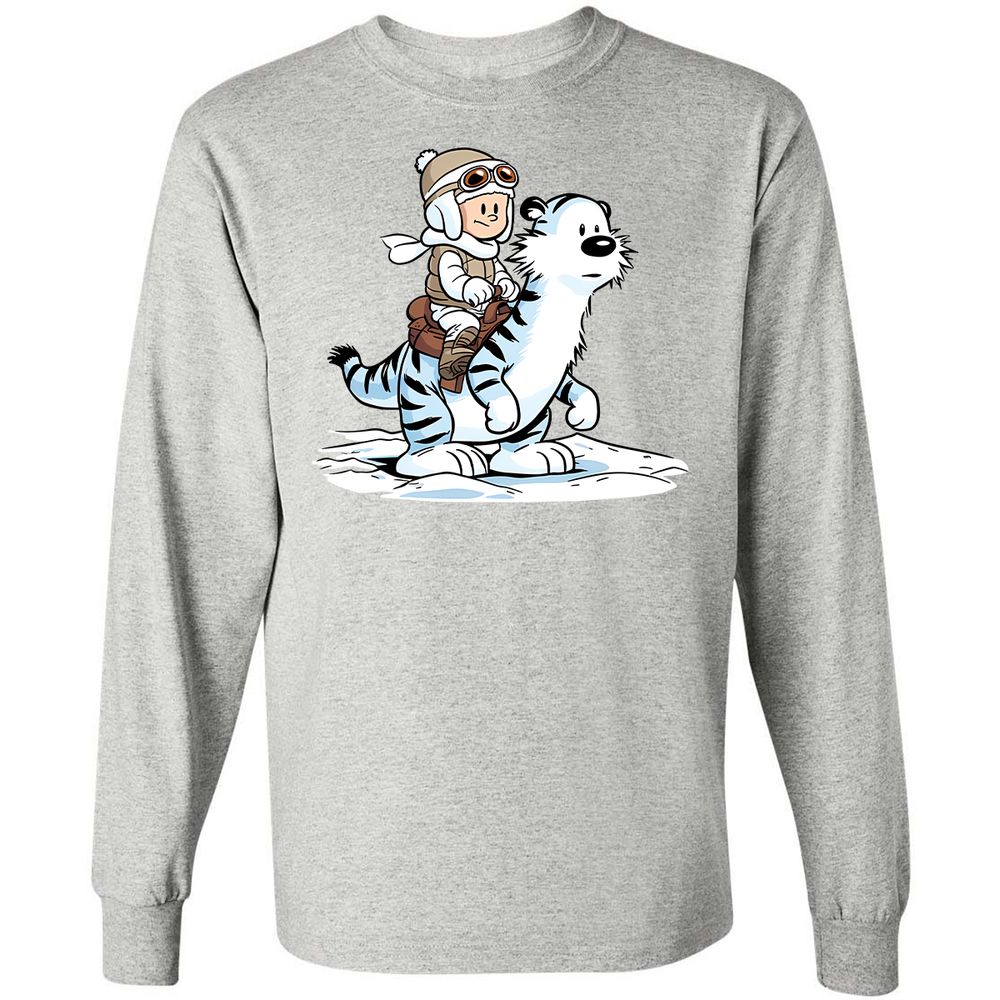 Long Sleeve T-Shirt - 4EJU4KV9 - Ash - 7