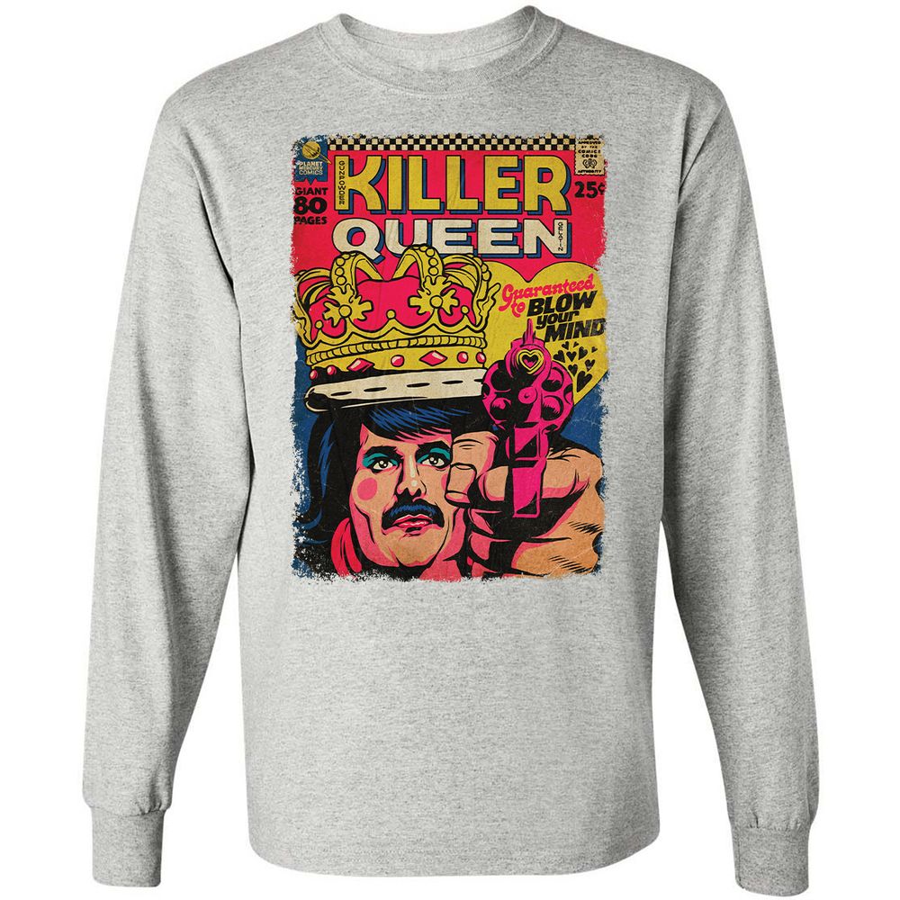 Long Sleeve T-Shirt - TFDAVSZW - Ash - 7