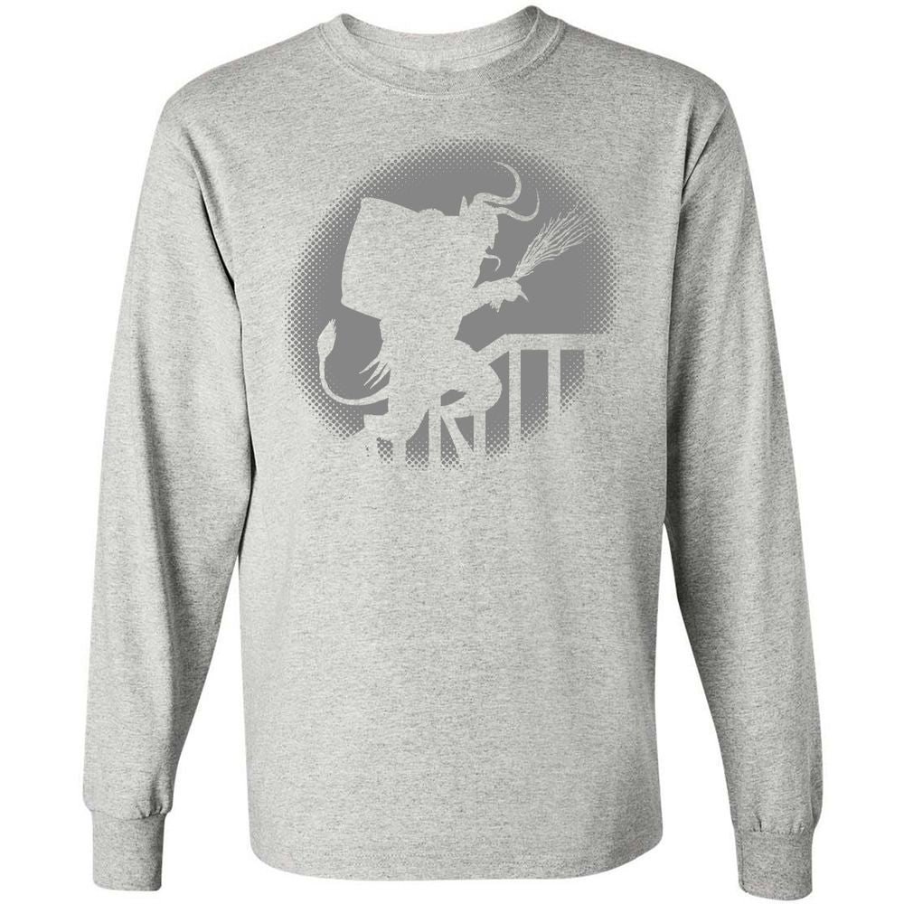 Long Sleeve T-Shirt - 3AVSU4D8 - Ash - 7