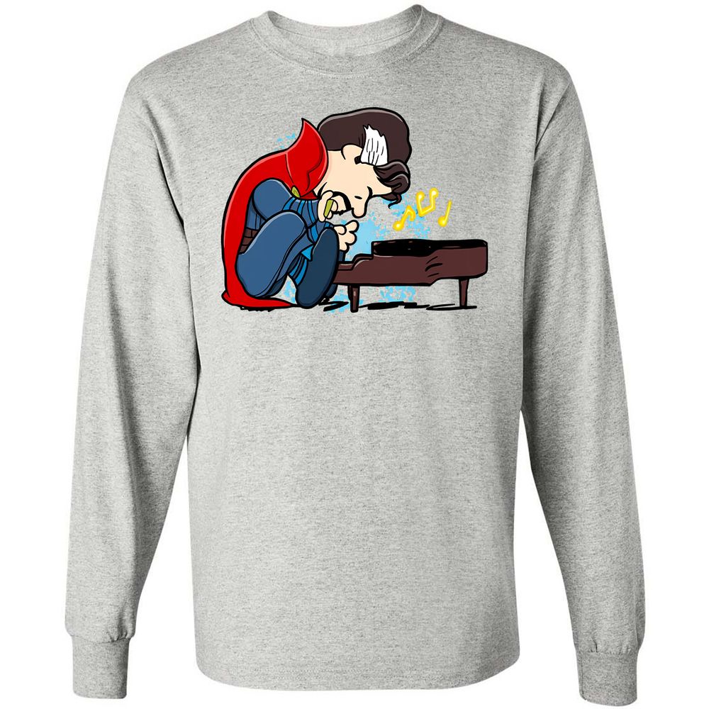 Long Sleeve T-Shirt - 5BGKLDXM - Ash - 7