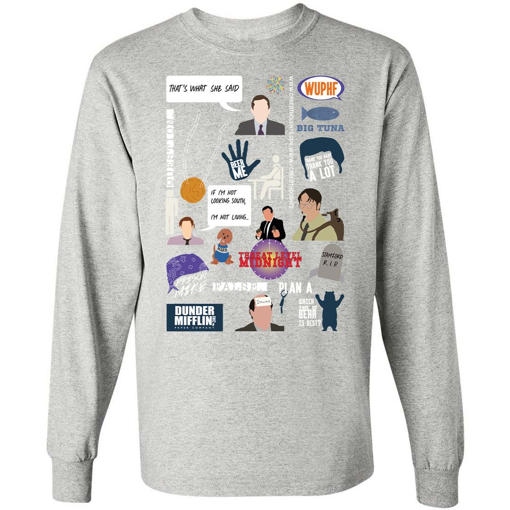 Long Sleeve T-Shirt - T7VQUZBP - Ash - 7