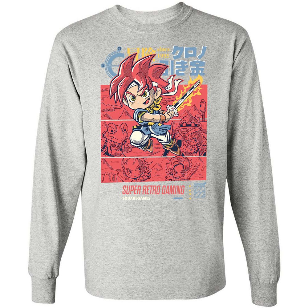 Long Sleeve T-Shirt - 51TUE3CF - Ash - 7