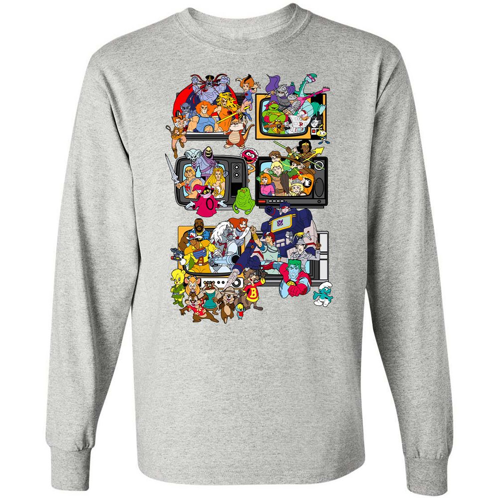 Long Sleeve T-Shirt - W7ZHLMJG - Ash - 7