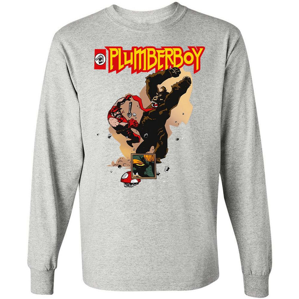 Long Sleeve T-Shirt - N5EYB9Z1 - Ash - 7