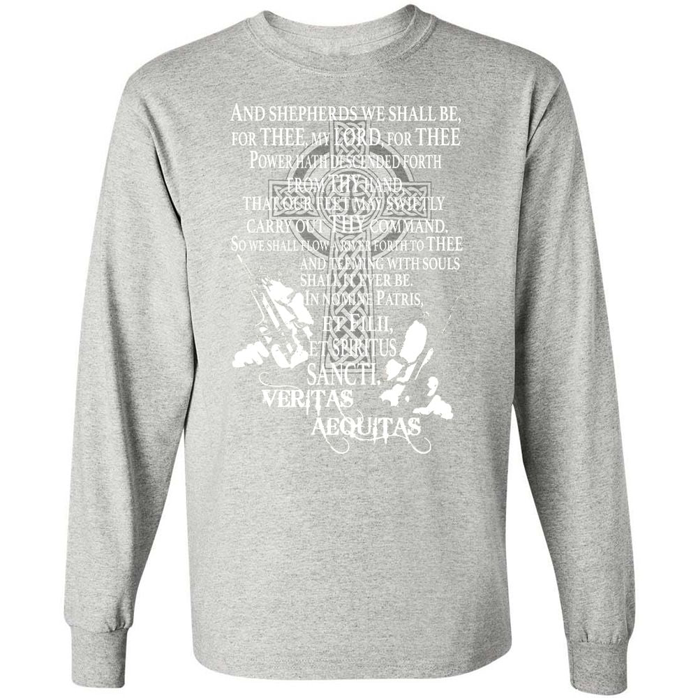 Long Sleeve T-Shirt - D3B3QLJU - Ash - 7