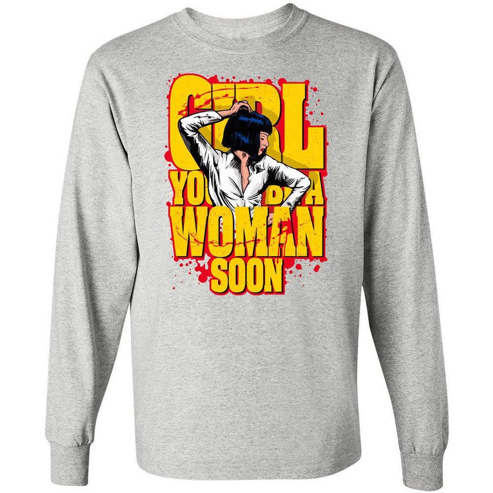 Long Sleeve T-Shirt - W85QLM6E - Ash - 7