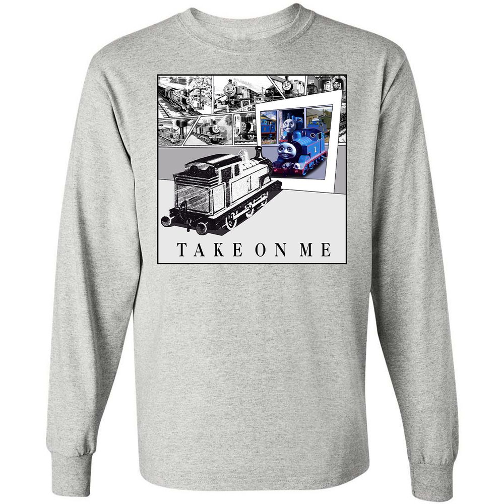 Long Sleeve T-Shirt - 7QH2LYBP - Ash - 7