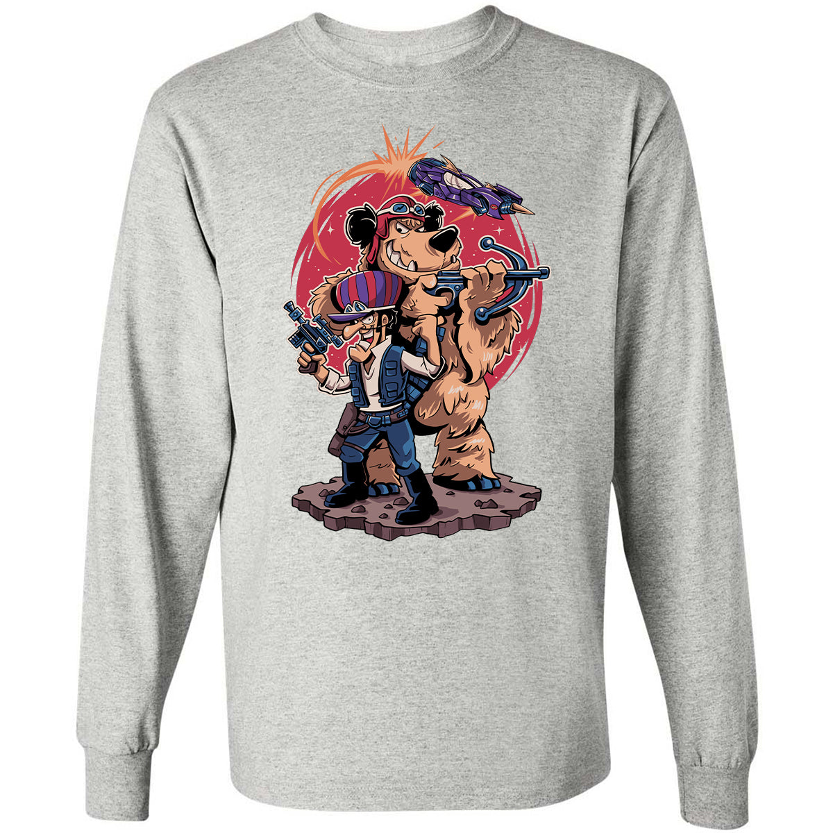 Long Sleeve T-Shirt - J1BXLWZD - Ash - 7