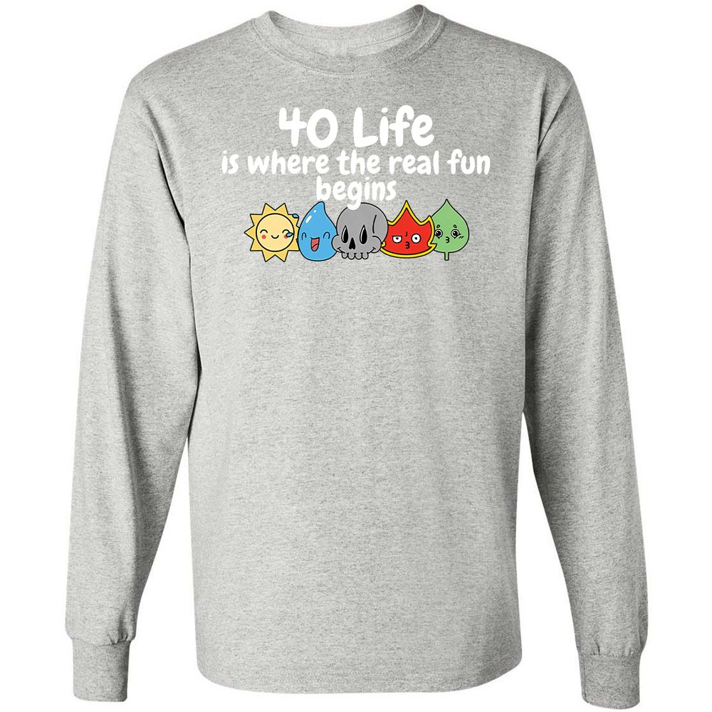 Long Sleeve T-Shirt - 1H3CDHEB - Ash - 7