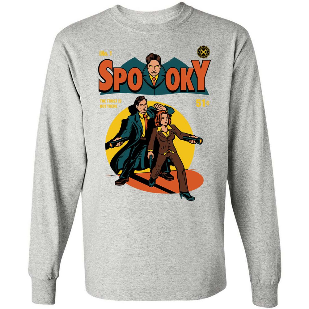 Long Sleeve T-Shirt - E7E5UJLV - Ash - 7
