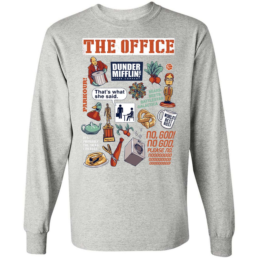 Long Sleeve T-Shirt - G45W1NKZ - Ash - 7