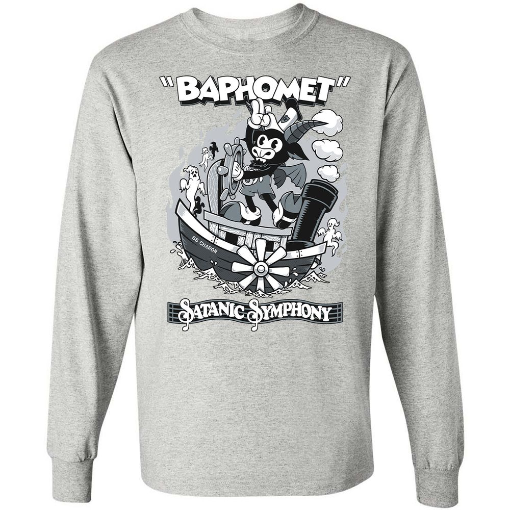 Long Sleeve T-Shirt - EGRQYVXZ - Ash - 7