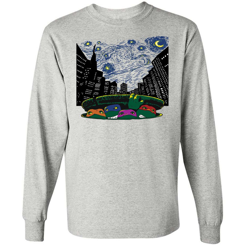 Long Sleeve T-Shirt - QYHNEHFG - Ash - 7