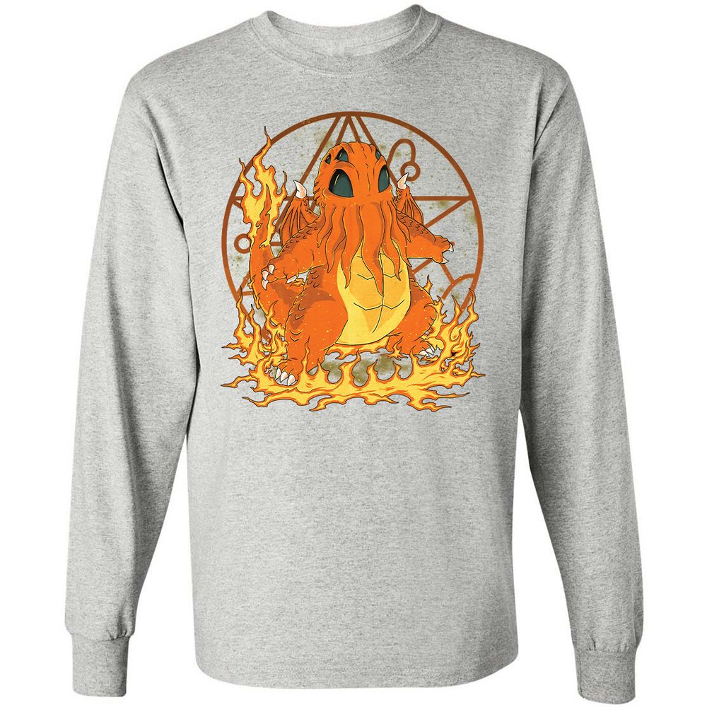 Long Sleeve T-Shirt - YYH5L7NF - Ash - 7