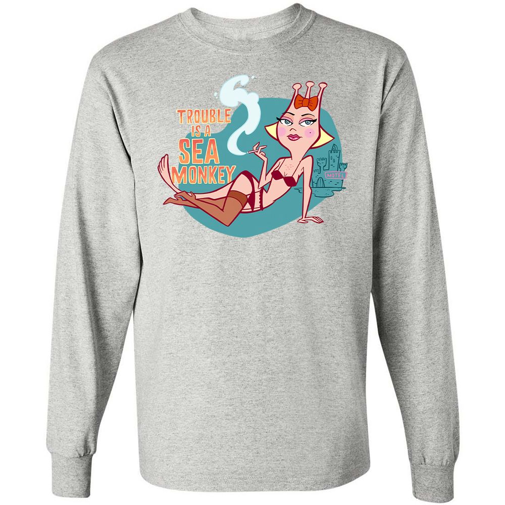 Long Sleeve T-Shirt - FBPC91QM - Ash - 7