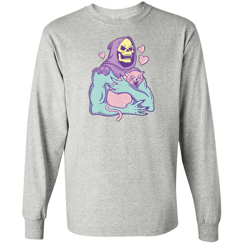 Long Sleeve T-Shirt - M6N3KFMJ - Ash - 7