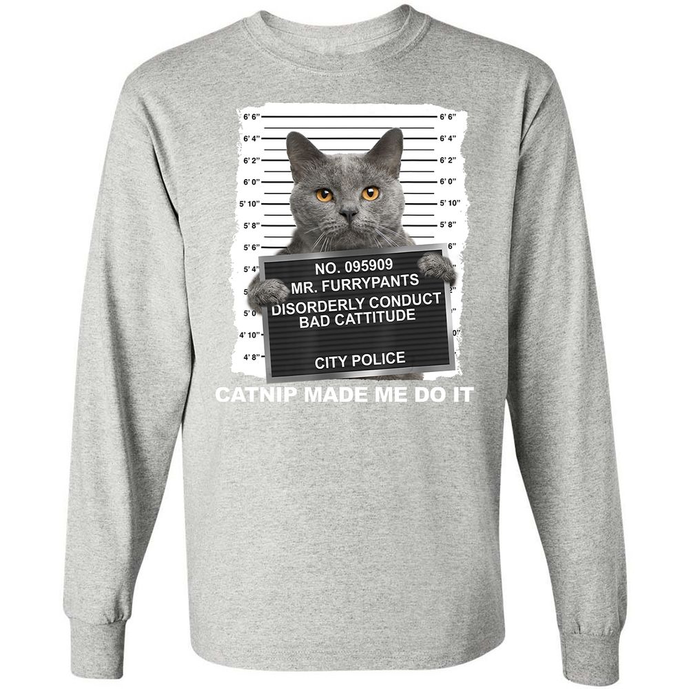 Long Sleeve T-Shirt - TY3N1L5E - Ash - 7