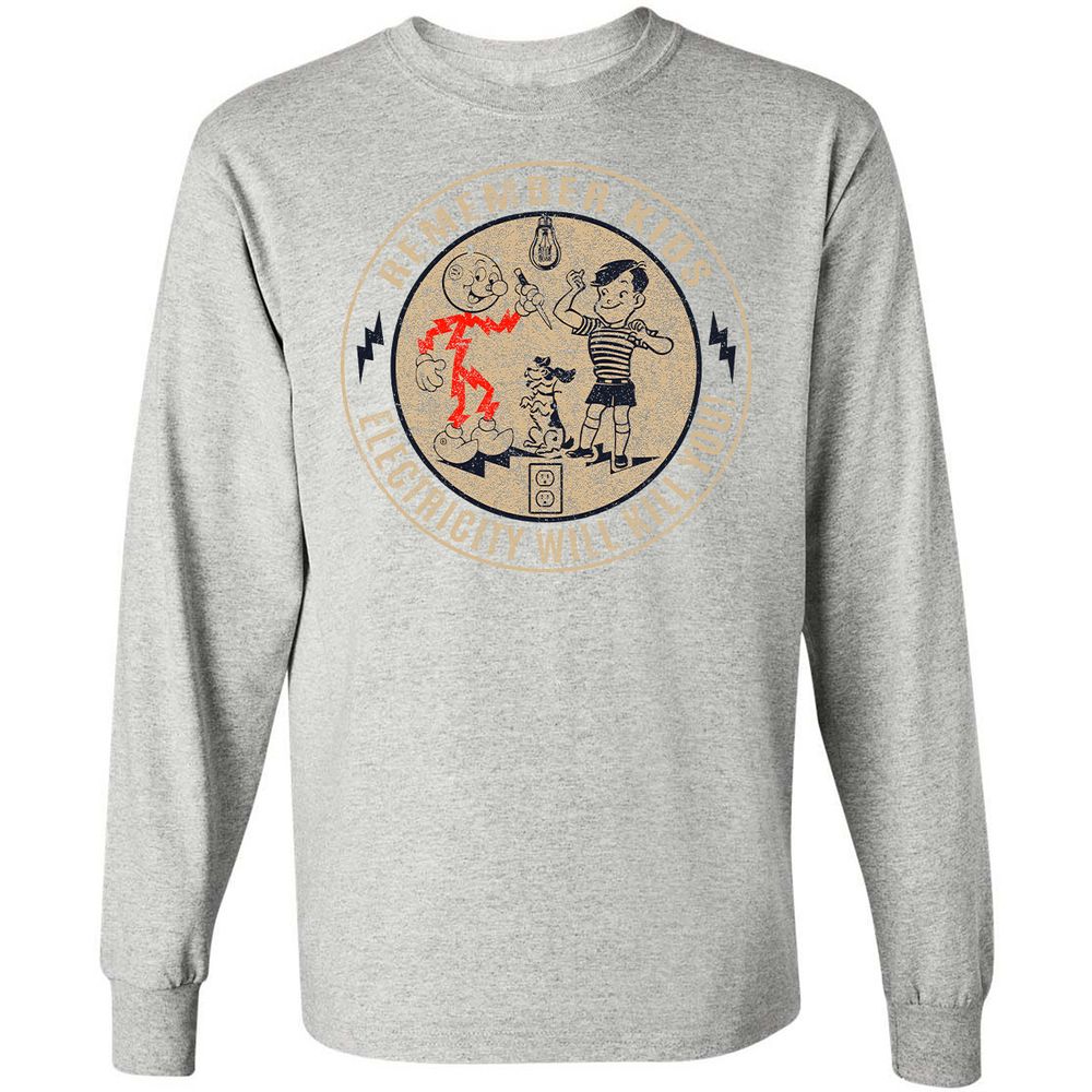 Long Sleeve T-Shirt - XWDCM9C8 - Ash - 7