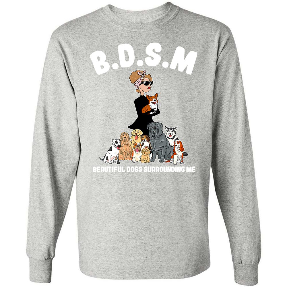 Long Sleeve T-Shirt - HCBXAN1U - Ash - 7