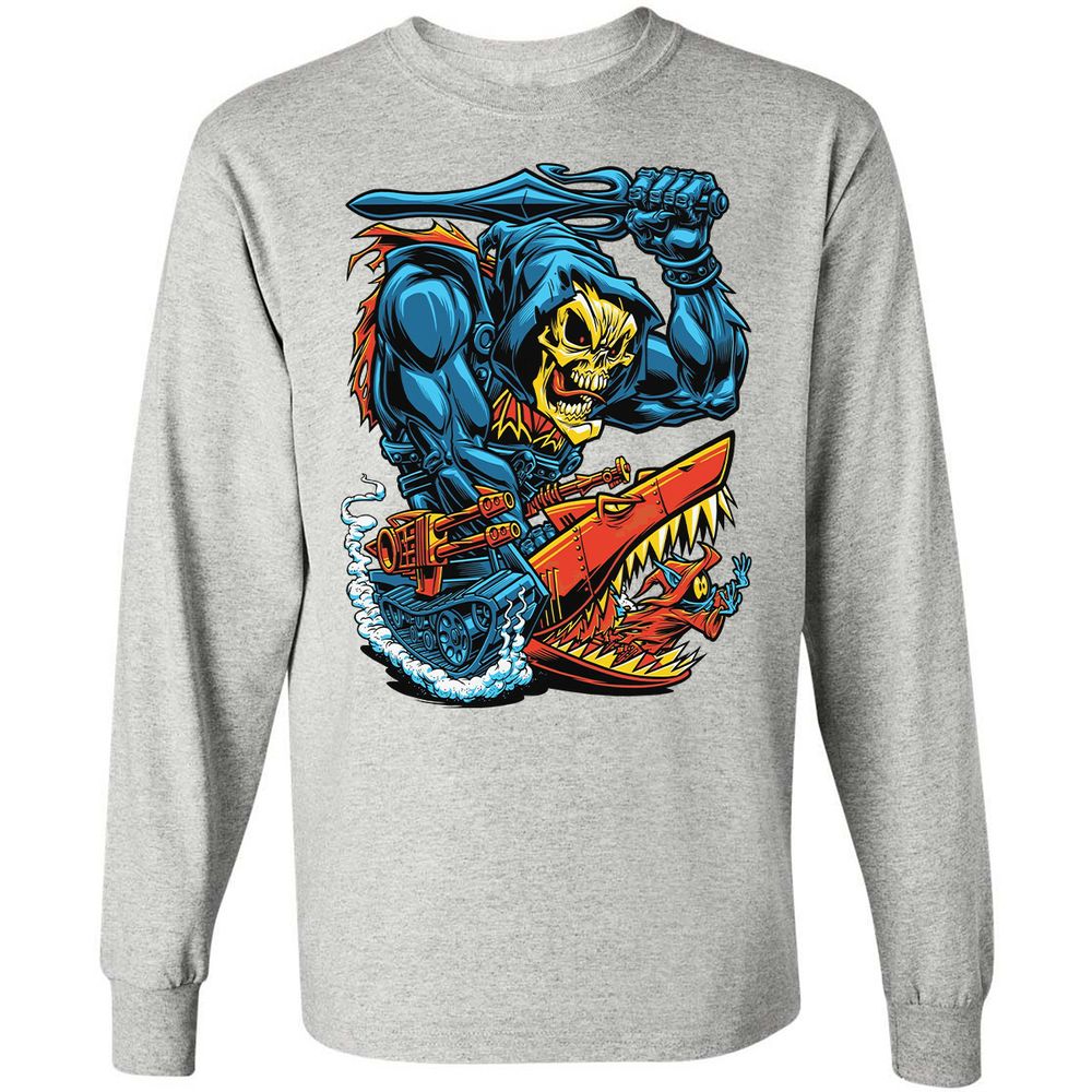 Long Sleeve T-Shirt - NREY14XK - Ash - 7