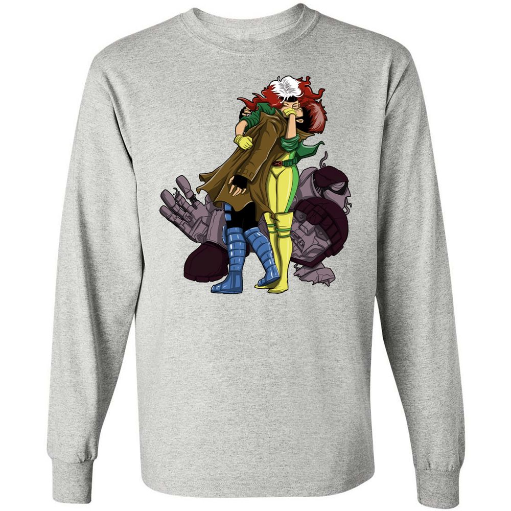 Long Sleeve T-Shirt - 9S96WZNQ - Ash - 7