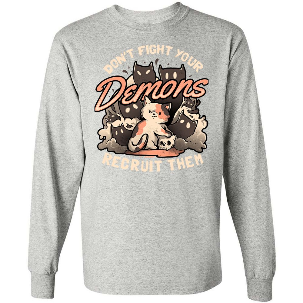 Long Sleeve T-Shirt - CJQBHRT6 - Ash - 7