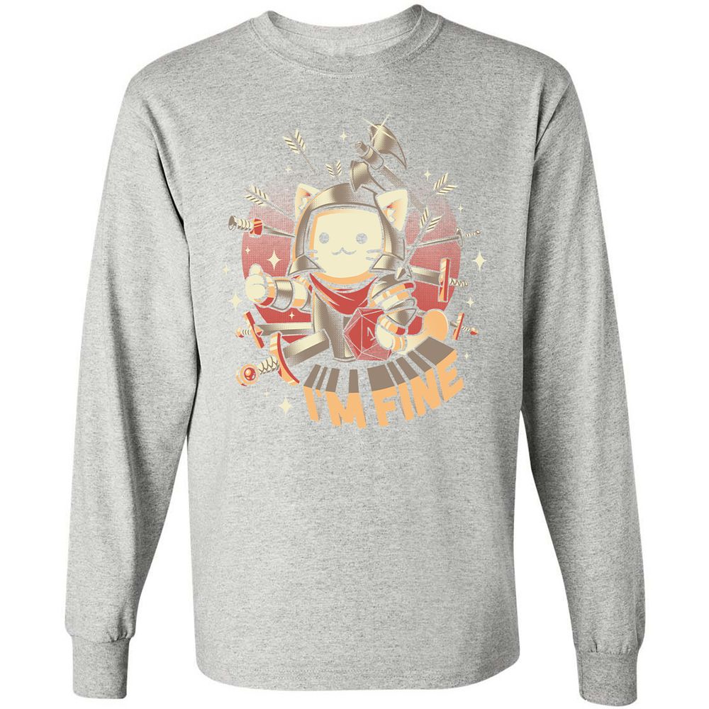 Long Sleeve T-Shirt - 9DHT8T47 - Ash - 7