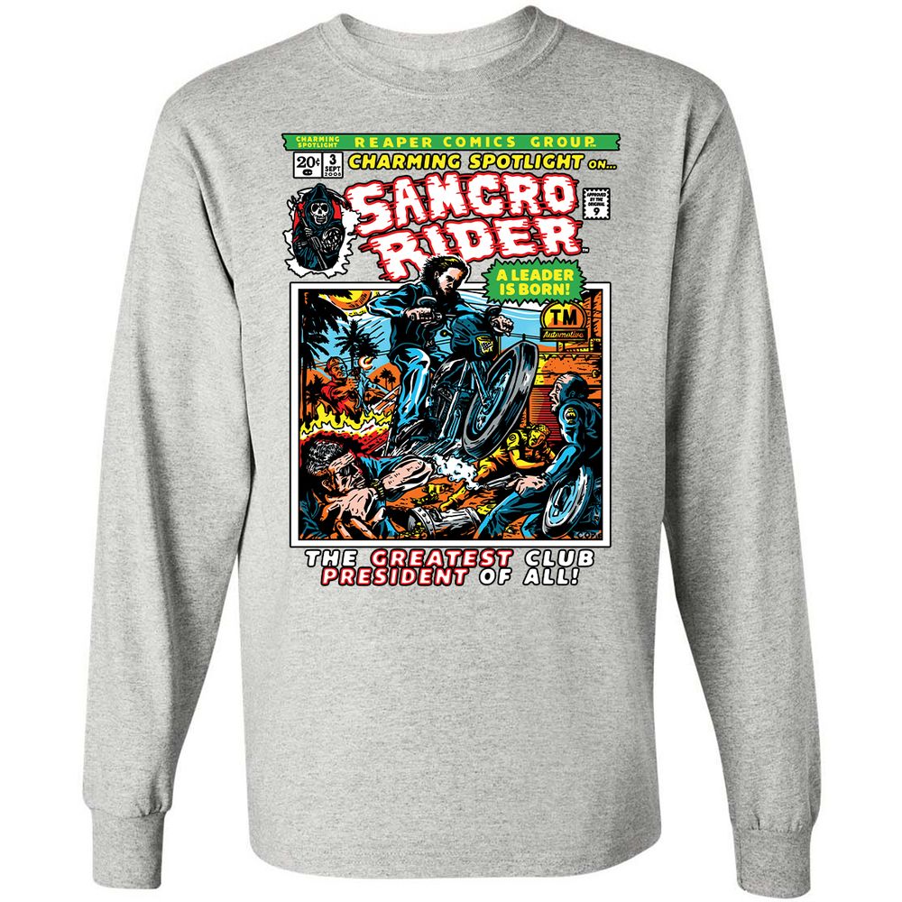 Long Sleeve T-Shirt - TYBUZQCK - Ash - 7