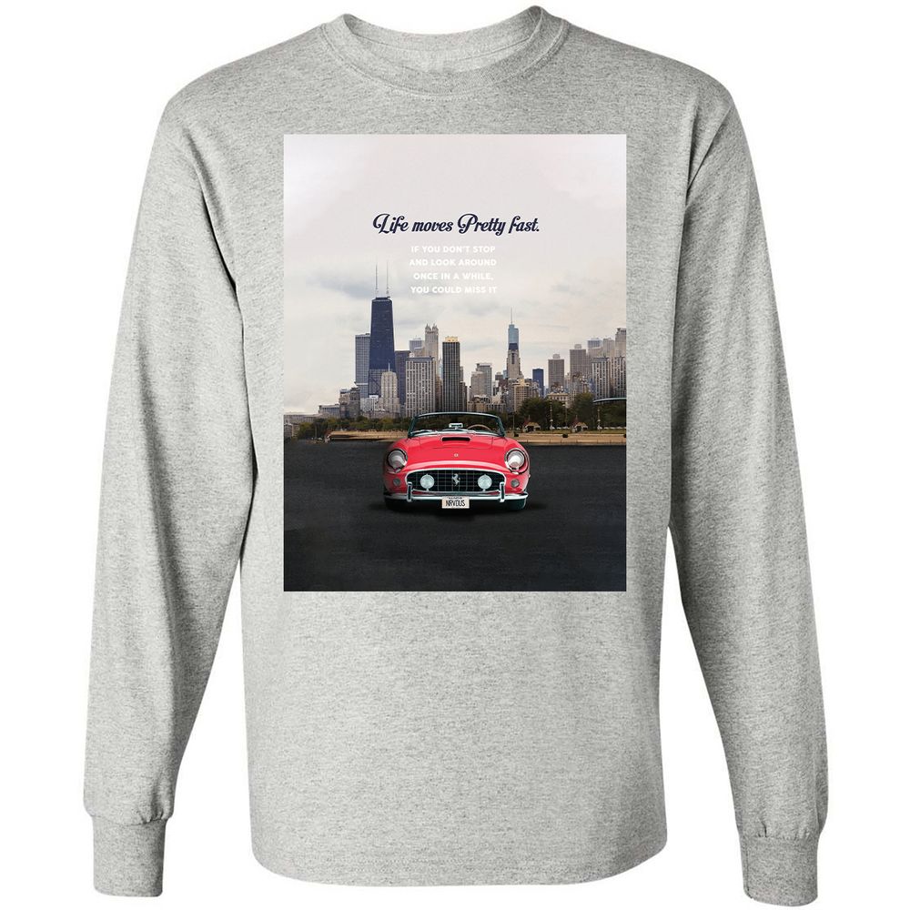 Long Sleeve T-Shirt - YK5LF7D9 - Ash - 7