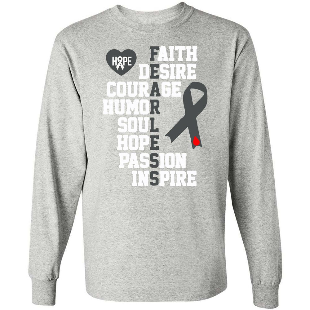 Long Sleeve T-Shirt - YZALFBHP - Ash - 7