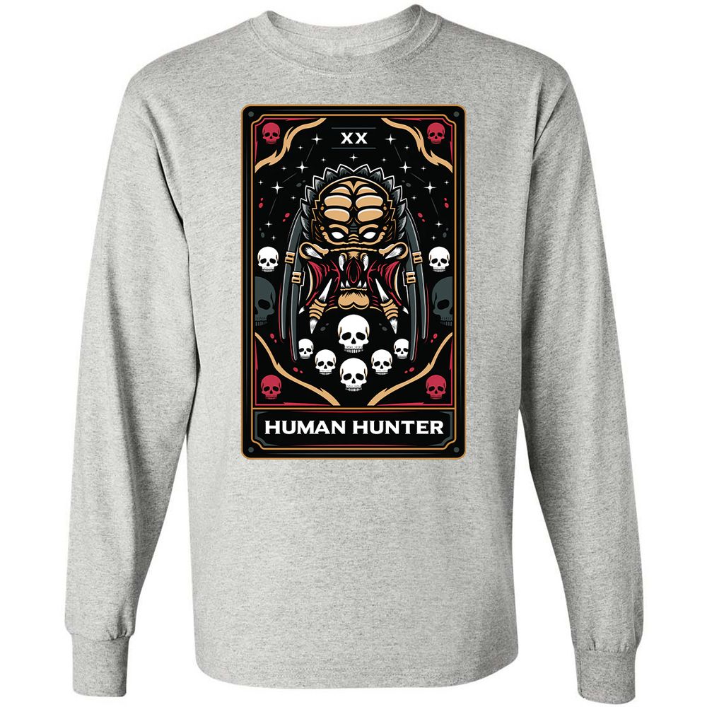 Long Sleeve T-Shirt - K5UN3HDR - Ash - 7