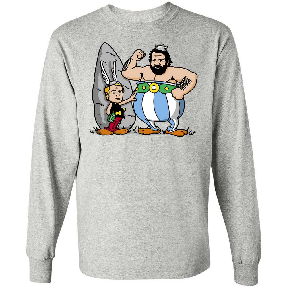 Long Sleeve T-Shirt - 4QMZRHG7 - Ash - 7