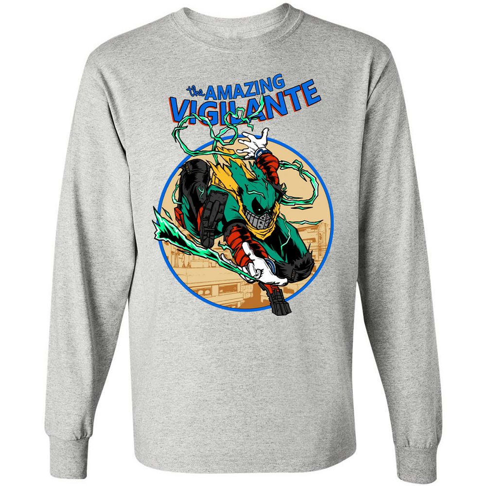 Long Sleeve T-Shirt - JH7QE9KF - Ash - 7