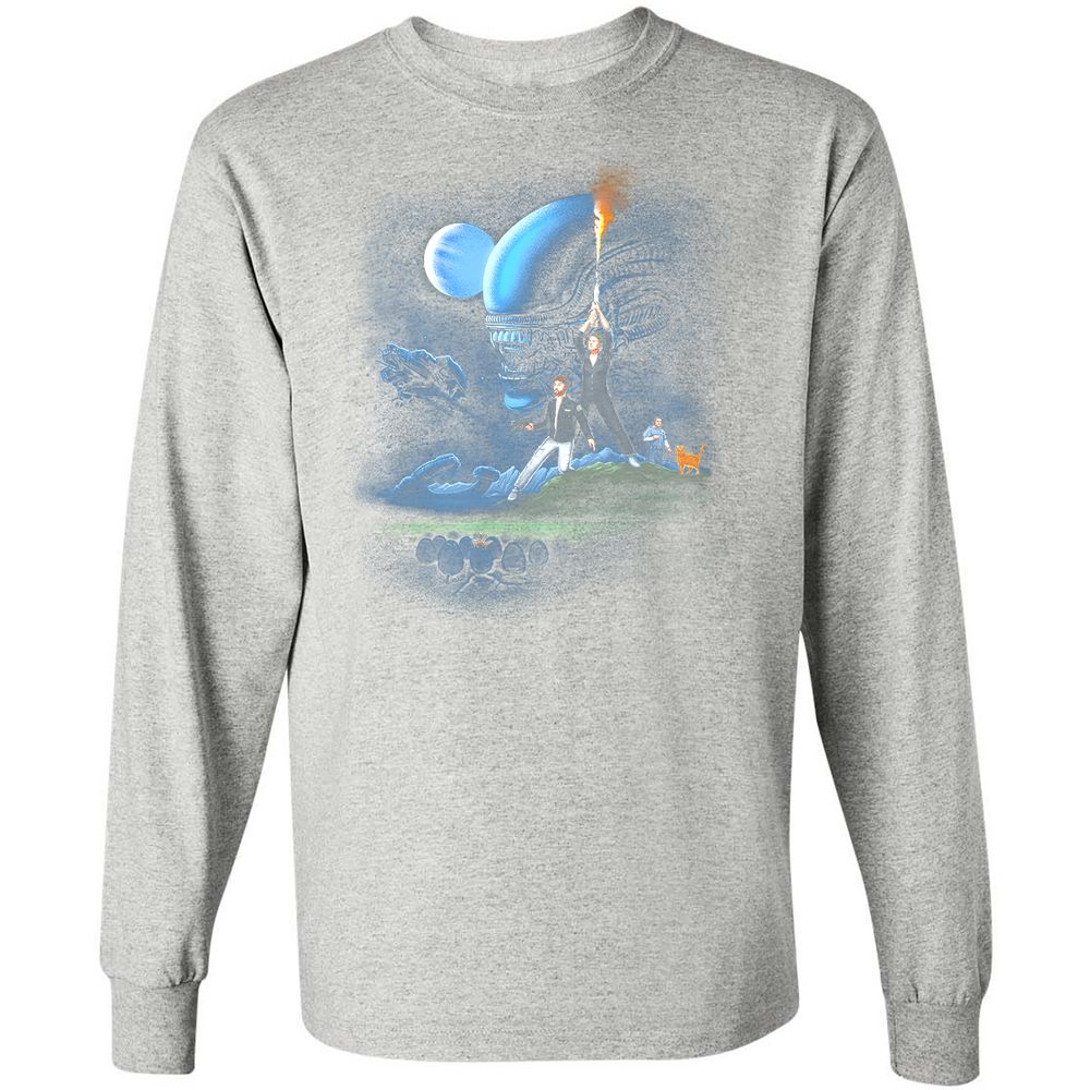 Long Sleeve T-Shirt - KU5NLDZS - Ash - 7