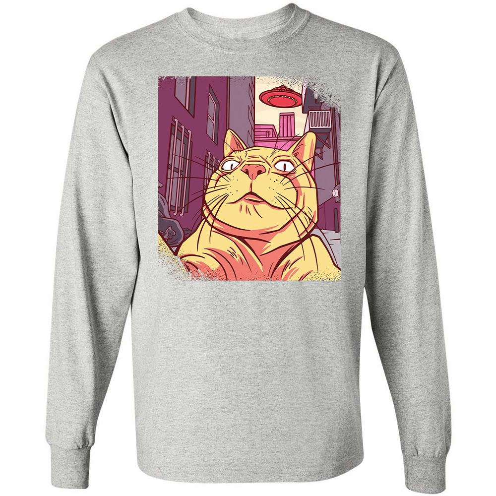 Long Sleeve T-Shirt - 7NTDVBCJ - Ash - 7