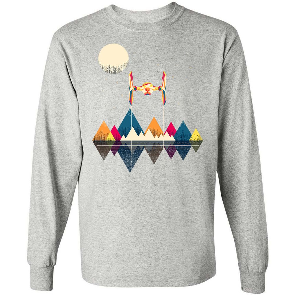 Long Sleeve T-Shirt - WAVXFJ4K - Ash - 7